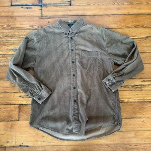 *vintage* Cambridge Classics Tan / Brown Houndstooth Button Down